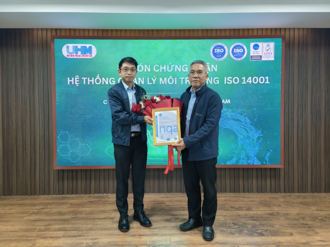 UHM Việt Nam nhận chứng nhận ISO 14001 từ tổ chức NQA UKAS